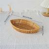 Praktische Obstschale Imitation Rattan Blattförmige Gemüseschale Snackschale Mehrzweckkorb für den täglichen Gebrauch