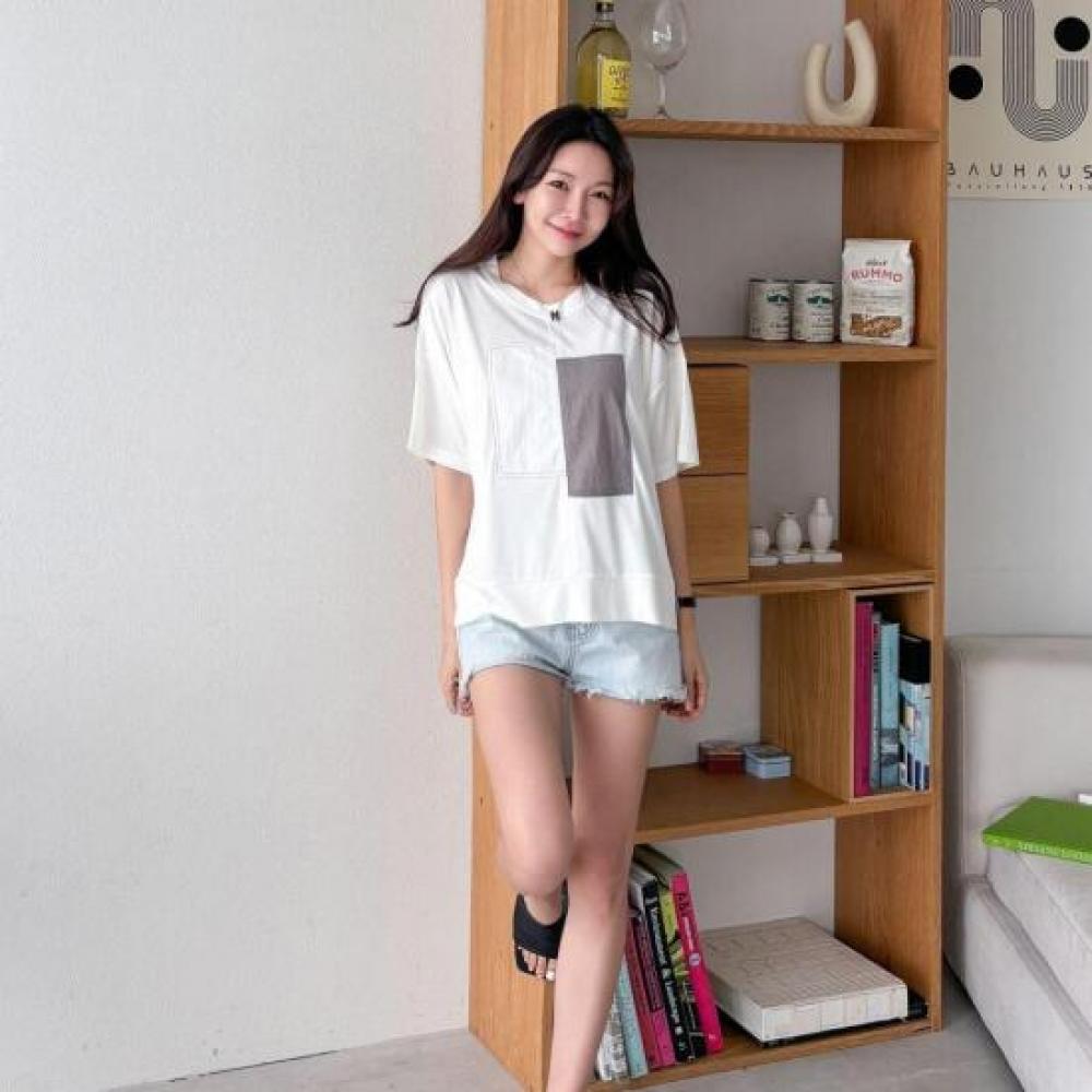 New Arrivals Open Run Women Round Neck Loose FiT Basic ShorT Sleeve T shirT