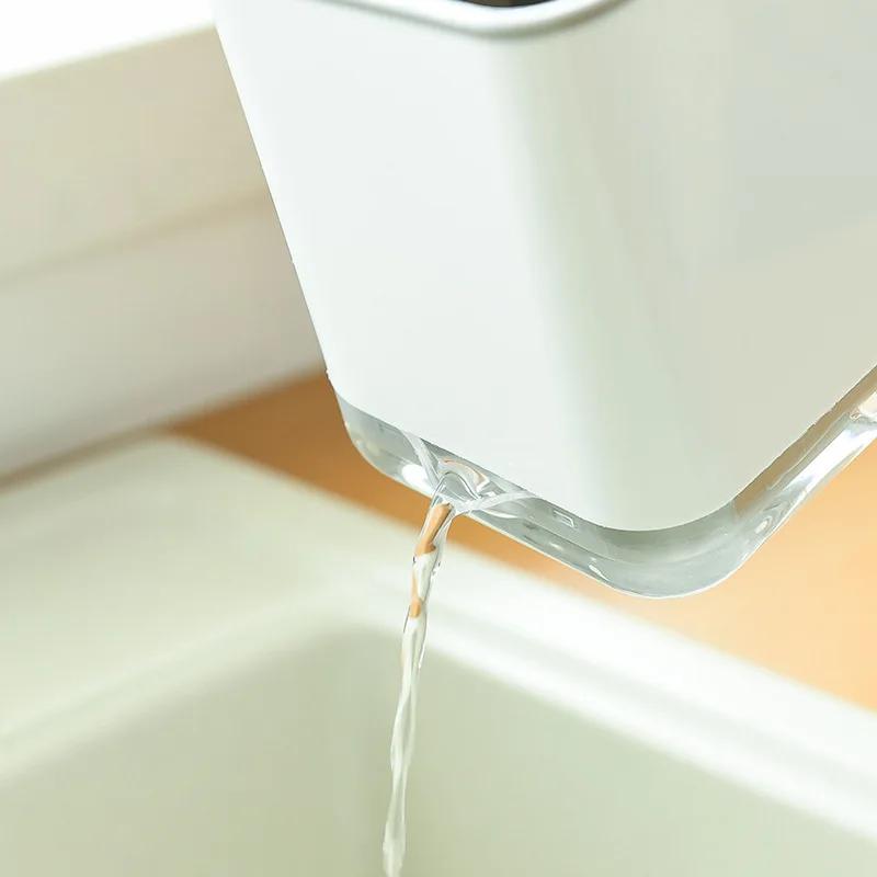 Πολυλειτουργικό κουτάλι πιρούνι τσοπστίκι αποθήκευσης Κουτί διπλής στρώσης μαχαιροπήρουνα Σχάρα οργάνωσης αποστράγγισης για κουζίνα