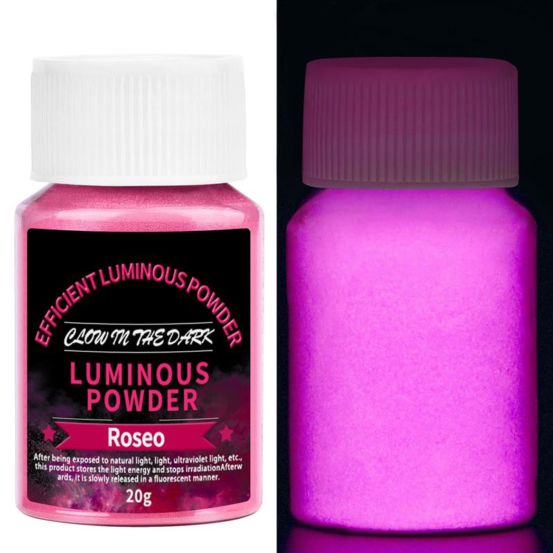 20g/Bottle Luminous Powder Resin Pigment DIY Epoxy Resin Mold Nail Art Glitter Powder Glow In The Dark Jewelry Making Supplies