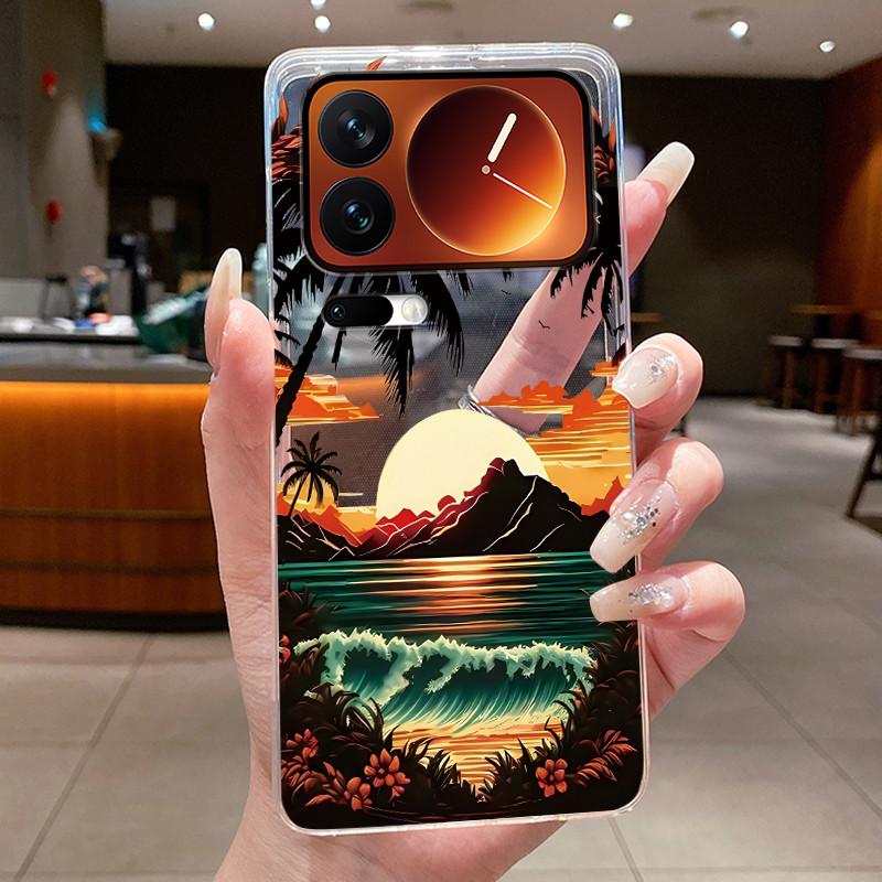 Fashion Night Owl Pattern Phone Case For Xiaomi 17 Pro Xiaomi 17 Pro Max Transparent TPU Soft Cover Shockproof Couple Shell