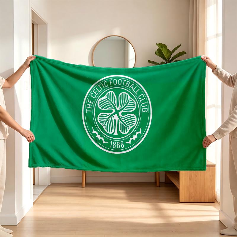 Celtic Football Club (1) Flannel blanket a soft accent for the bedroom and living room and a cozy home gift