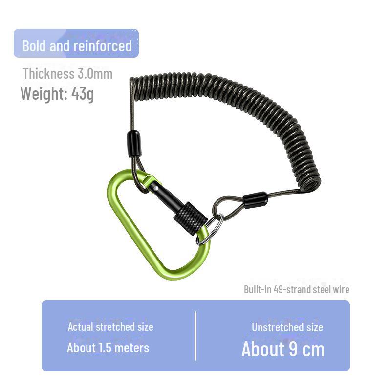 Elastisk Anti-Lost Fiskekedja: Teleskopisk handlina med Luya-klämma & Klätterspänne
