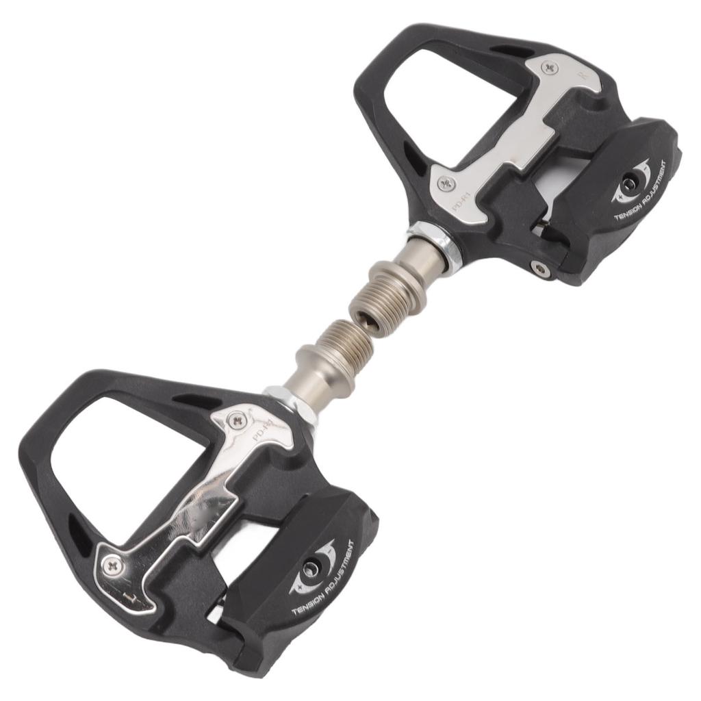 1 Pair Bicycle Self Locking Pedals Mountain Bike Lock Pedal Nylon Cycling Pedal with Cleat Accessory Compatible for SPD