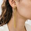 1pair Stainless Steel Rendy 18K Gold Color Chain Tassel Drop Earrings for Women Couples Hypoallergenic Daily Wear Party Layering Jewelry Gifts