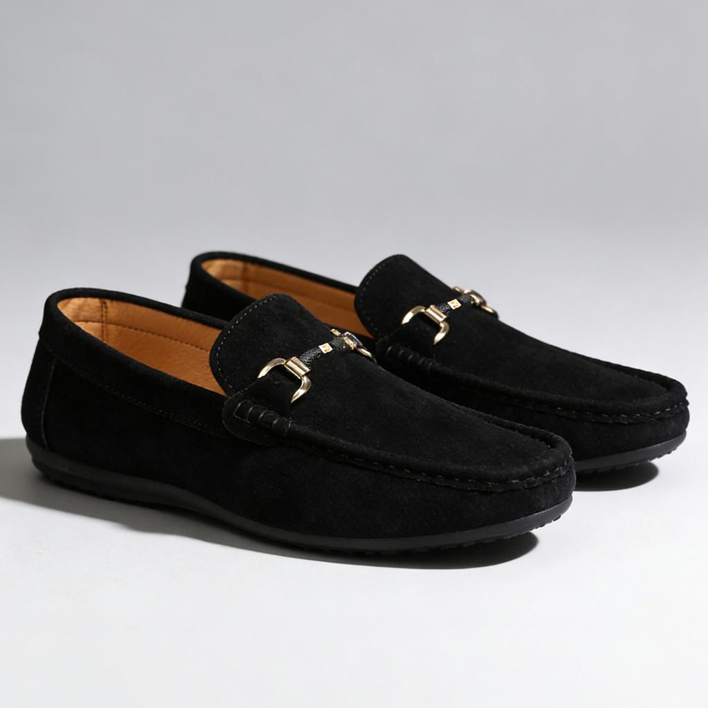 Classic Men's Suede Slip On Loafers Preppy Lightweight Breathable Wallking Driving Shoes Comfort Fashion Outdoor Men's Sneakers