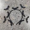 Essential Black Bat Hair Band Hairpieces for Halloween Costumes and Stage Performances Gothic Hair Accessories