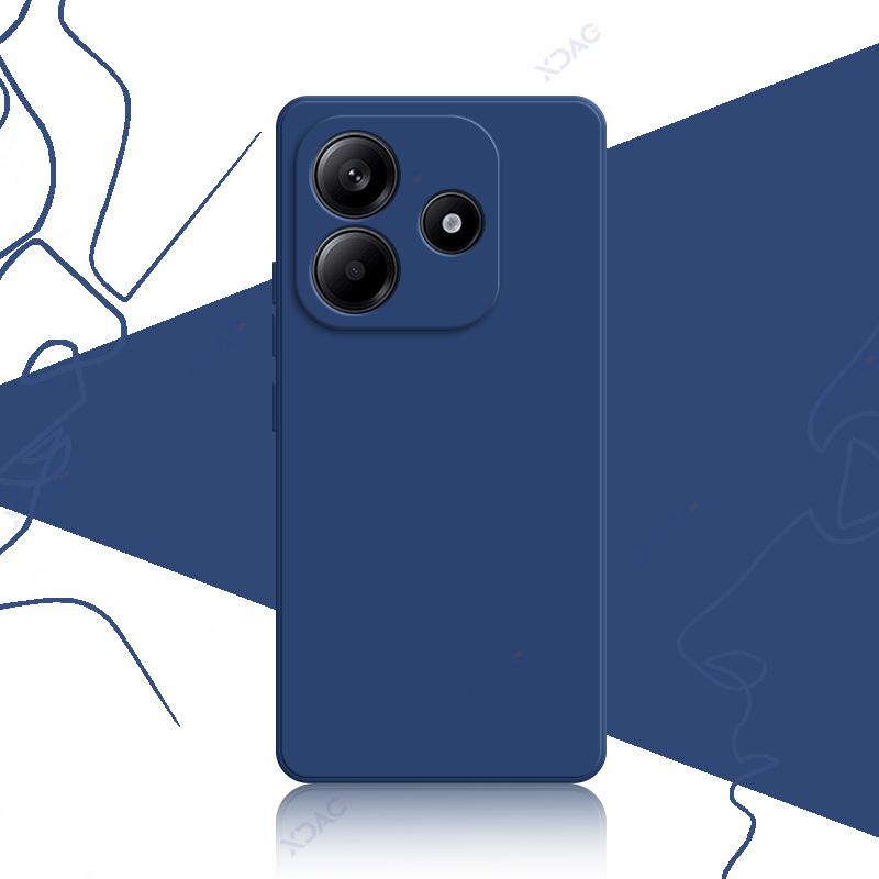 

Роскошный модный милый чехол для Xiaomi Redmi Note 14 RedmiNote14 5G 360 мягкий квадратный жидкий силиконовый чехол для мобильного телефона Redmi Note 14 синий