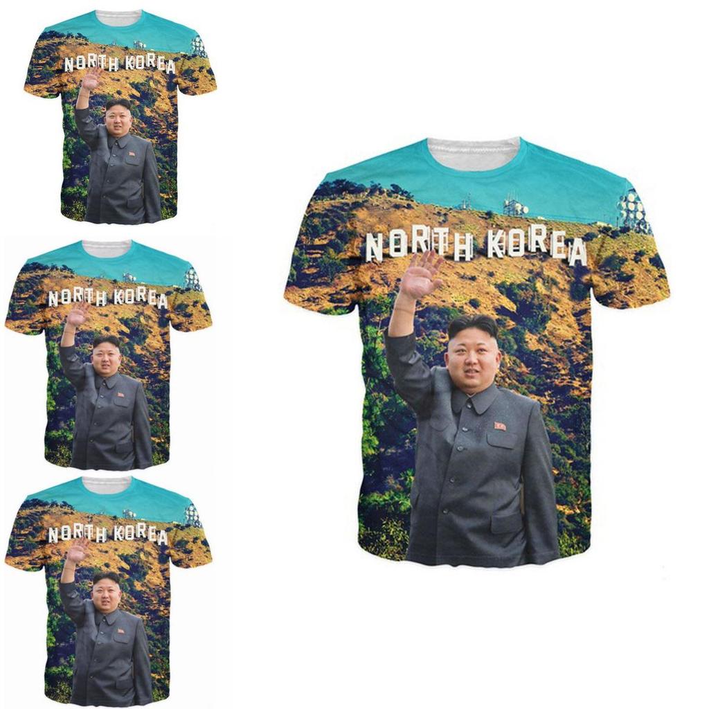 Moda Fresca Nueva Unisex Kim Jong Un Divertida Impresión 3D Casual Camiseta Top
