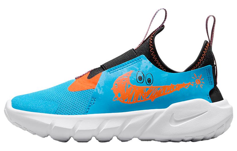 Nike Flex Runner 2 Lil PS  Blue Lightning Total Orange  DZ4487-400 28