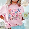 Vintage Folk Art Birds Shirt, Aesthetic Colorful Floral Tee, Nature Lover Gift, Retro Botanical Garden Tshirt, Comfort Colors Maximalist Top