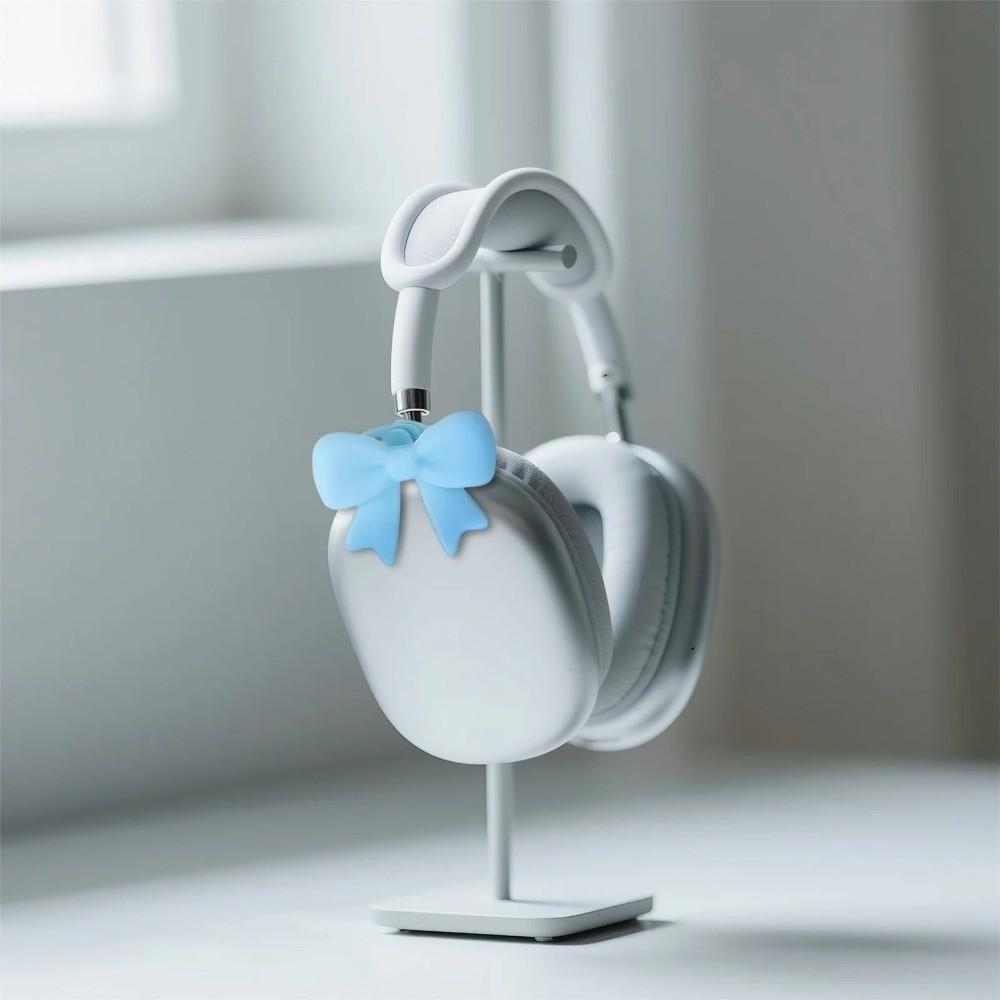 Creative Silicone Bow Headphone Accessory Clip on Cute Headphone Clip Decor Kawaii Soft & Flexible 3D Bows Decor for Earphone