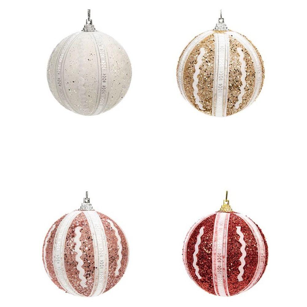 8cm Christmas Decorative Ball Delicate Hanging Ornament Crafts Christmas Tree Pendant  Window