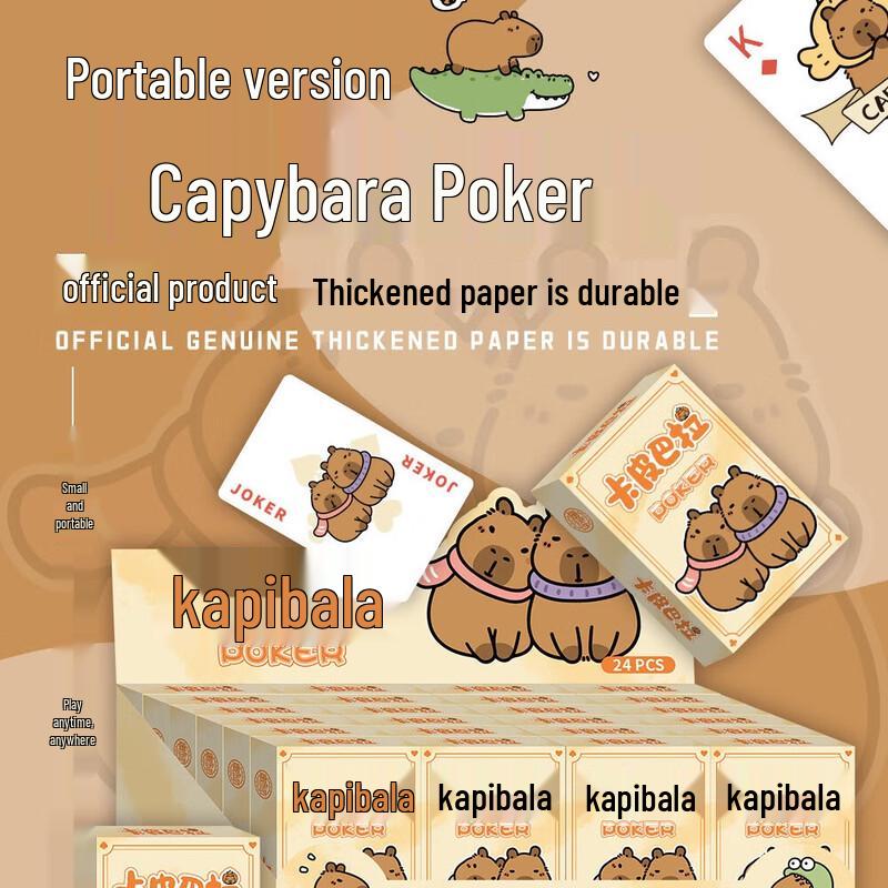 QCF Capybara Waterproof Playing Cards - 8-Deck Set