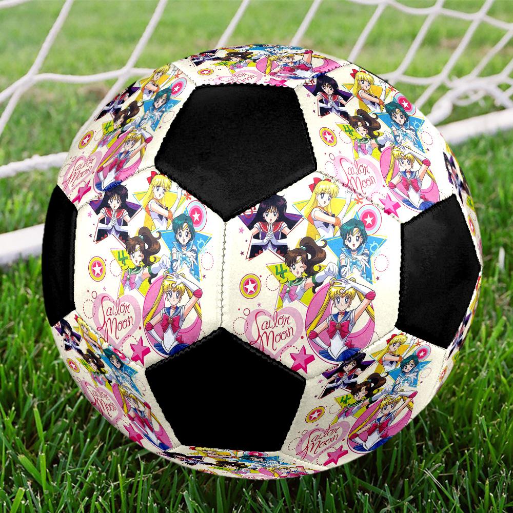 Sailor Moon Soccer Ball Colorful All Ages Machine Stitched PVC Competition Ready Durable High-Bounce.SIZE5