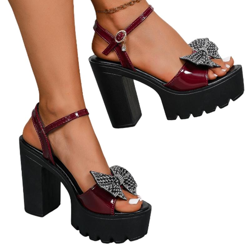 Fashion High Heels Women Sandals Dress Elegant Shoes Bow Fashion Woman Pumps 2025 Summer Trend Brand Cozy Casual Walking Mujer Zapatos