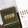 Mini Desk Calendar 2026 Standing Flip Small Desktop Calendar Jan.2026 to Dec 2026 12 Monthly Calendar with Twin-Wire Binding for Home Office School