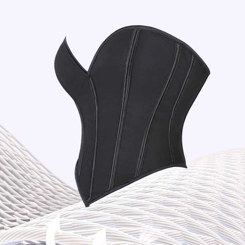 Women S Black Matte Strapless Sexy Fitted Corset Top