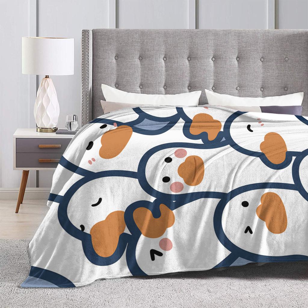 Cute Cartoon Duck Blankets Quality Soft Warm Throw Blanket Autumn Kids Adult Home Decor Funny Bedspread