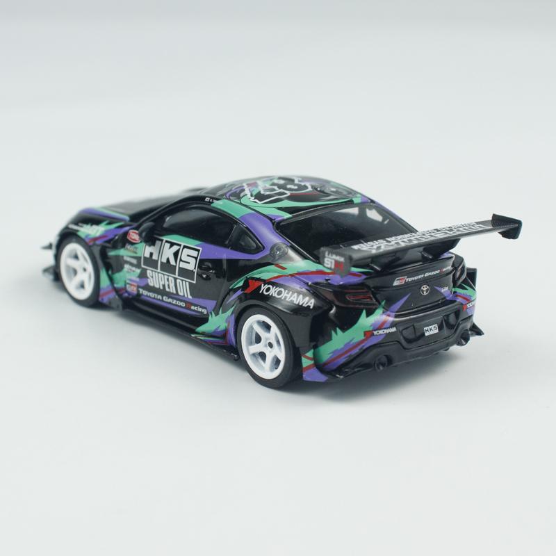 YVAZ6 MINIGT 1:64 Toyota GR86 HKS TYPE R 2022 Tokyo Auto Salon MGT Alloy Car Model 1005