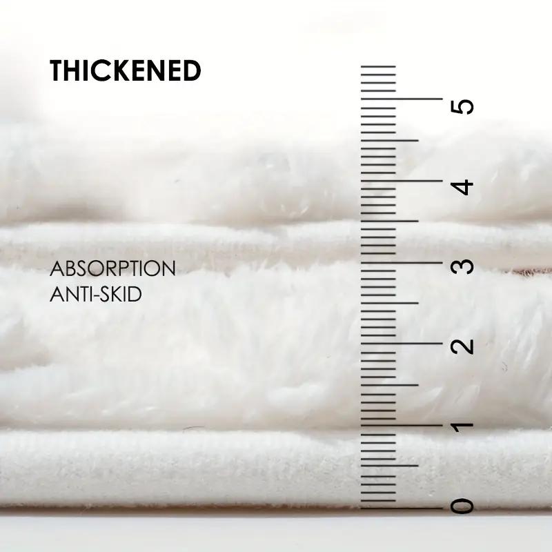 Memory Foam Bath Mat, Soft Long Hair Non-Slip Bathroom Rug, Machine Washable, Absorbent, Indoor/Outdoor Use