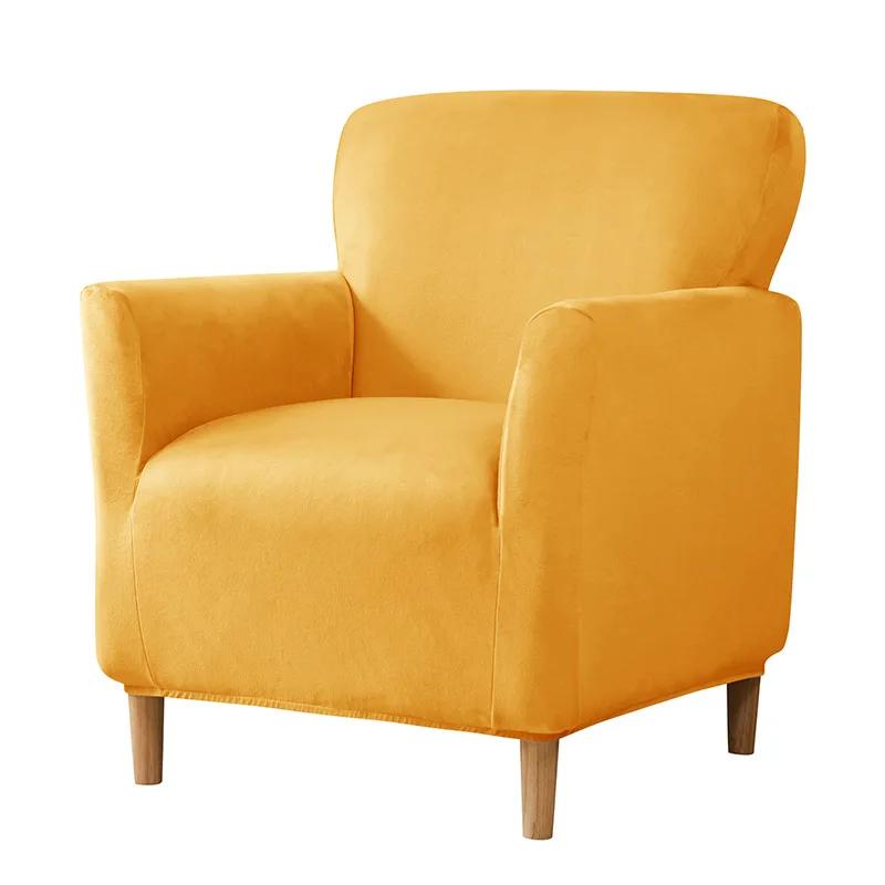 Soft Armchair Covers Elastic Velvet Club Tub cover Chair Sofa Slipcovers Single Sofa slipover Living Room Home Bar Counter Hotel