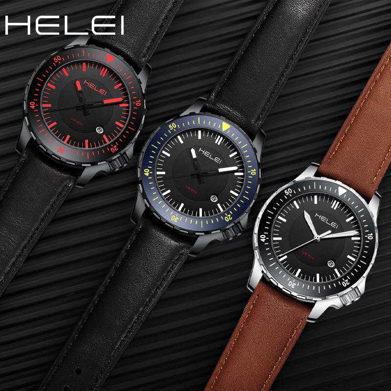 HELEI Swiss Automatic Men's Watch: Luminous, Waterproof, High-End Design