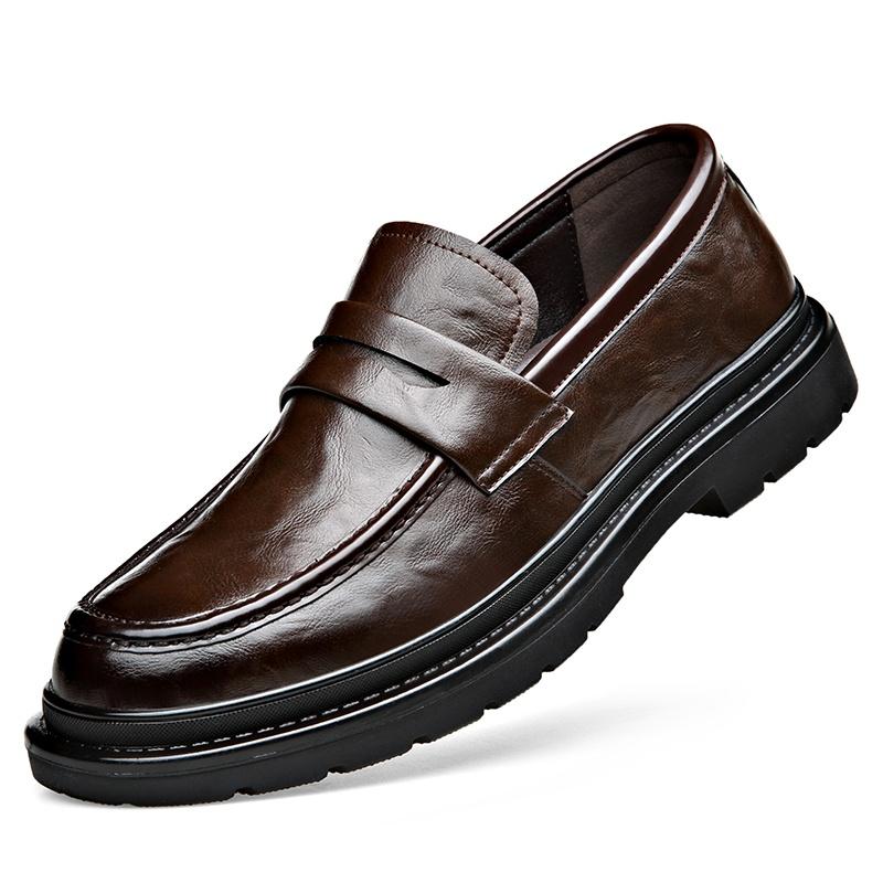 Men Slip On Casual Shoes Thick Sole Walking Footwear Office Commuting Travel Comfortable Comfortable Comfortable Comfortable 38