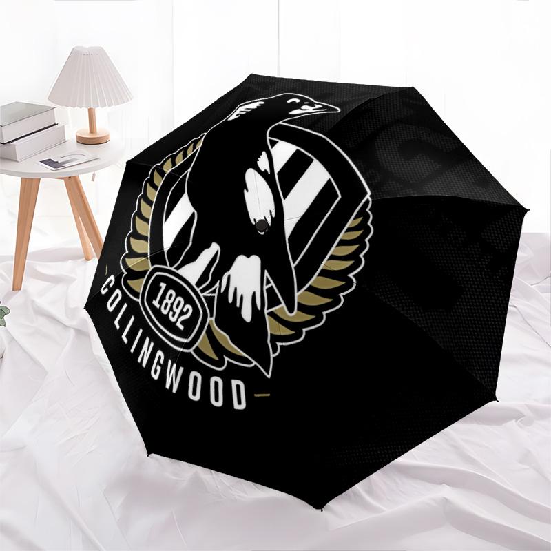 

Collingwood Magpies pattern, automatic folding umbrella, portable and foldable design, 8 ribs, a Christmas or birthday gift. різнокольоровий