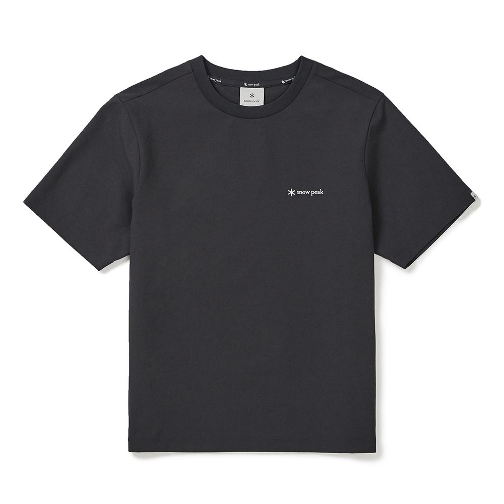 [Snowpeak] Classic Woven Women's Short-Sleeve T-shirt Charcoal (S25MWTTS17)