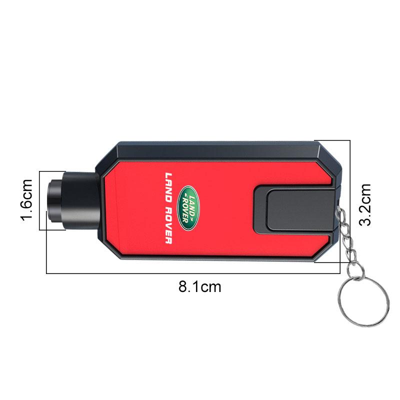 GR Gazoo Racing Car Window Breaker Hammer Seatbelt Cutter with Keychain for Land Rover Range Rover Velar Velar Freelander 3 SVR L320 L330 Defender