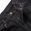 CHROME HEARTS Herren Schwarze Denim Shorts mit Weißen Kreuz-Aufnähern Baggy Streetwear Jorts