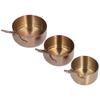 3pcs Sauce Cups Stainless Steel Sauce Dish with Handle for for Condiment Ketchup AppetizerRose Gold