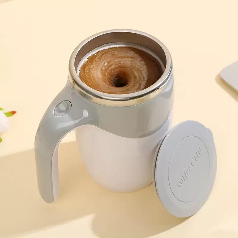 Portable Rechargeable Self Stirring Mug Electric Coffee Mixer Cup 380ml Food Grade Stainless Steel for Outdoor Picnic