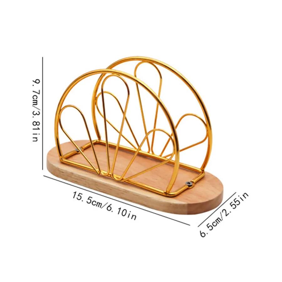 Serviettenhalter, Servietten-Organizer für die Arbeitsplatte, Papierspender für den Schreibtisch mit Holzsockel, für Restaurants, Cocktail-Cookouts, Bar-Dekor