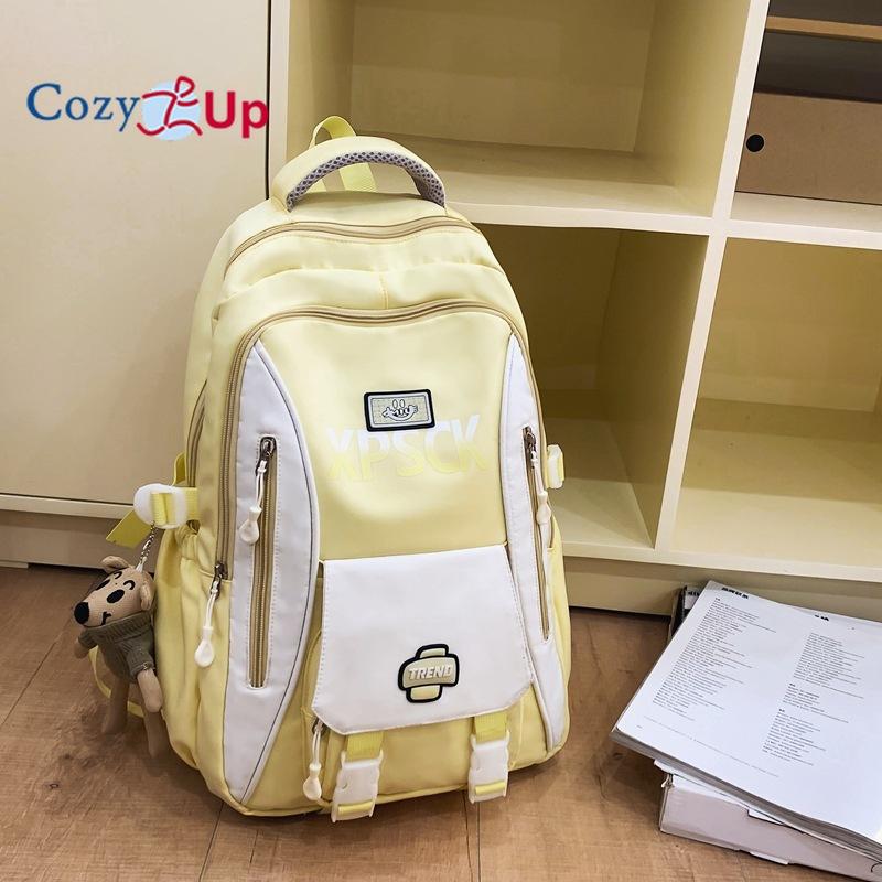 Burden-reducing All-match Female Large-capacity Letter Design Backpack Couple Leisure Backpack