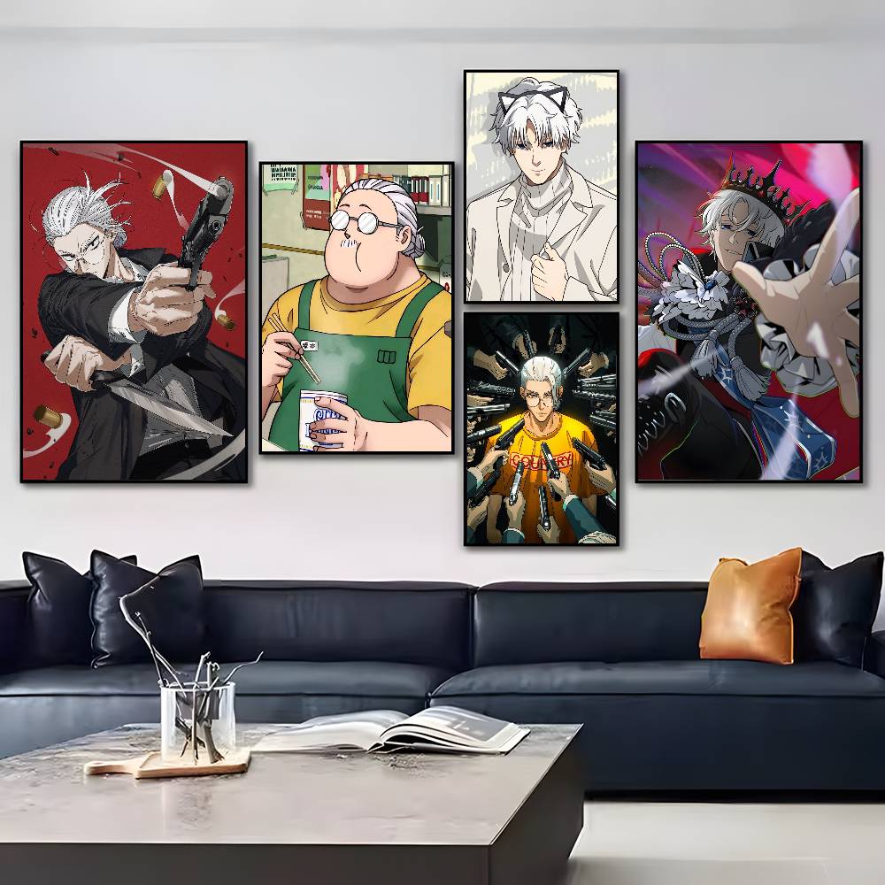 1pc Anime Sakamoto Days Poster Sticker Print Waterproof Wall Art For Living Room Bedroom Home Decor