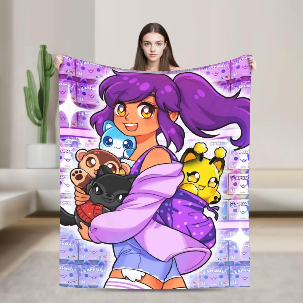 A-Aphmau Cartoon Merch Blanket Ultra Soft Throw Blankets for Living Room 50x60 Inches Multiple Sizes Bedding Throws
