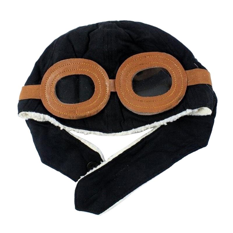 

Autumn Winter Child Hat Protect Ear Cap Glasses Hats For 3 Months To 5 Years Old Baby Kids Head Accessories чёрный