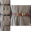 Leather Womens Belt With Alloy Buckle For Casual Vintage Style