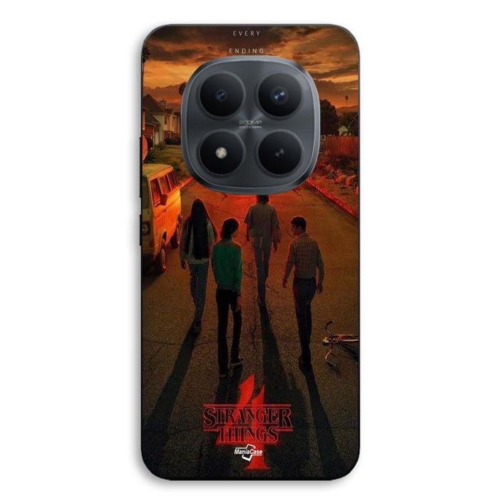 Coque téléphone - MANIACASE - Xiaomi Redmi Note 15 Pro Plus 5G - Silicone TPU - Noir - Stranger Things Saison 4