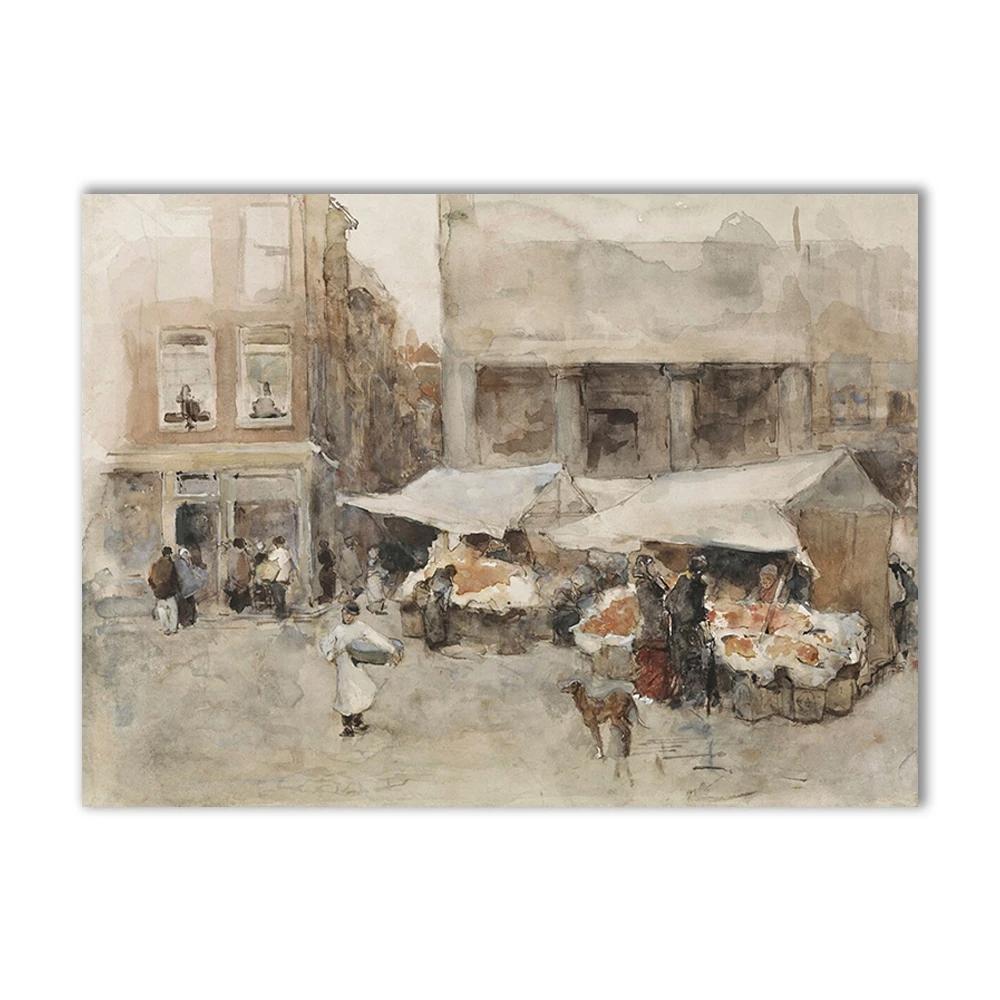 

Nordic Canvas Posters and Prints for Home Decoration, Vintage Gallery Wall Print, Lake, Cloud, Landscape, Flower Paintings, Livi 21X30cm No Frame