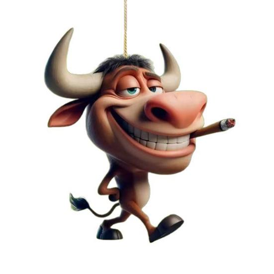 

Автомобільний кулон Акриловий Плаский Мультяшний Дизайн Корови Підвісна Прикраса Декор Дзеркала Заднього Виду Автомобіля Декор Різдвяної Ялинки Двері Вікно 1