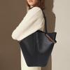 2025 Women's MM6 Equestrian Tote: Large-Capacity Cowhide Handbag, Stylish Commuter Bucket Bag