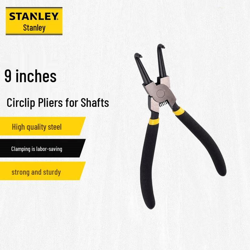 Stanley 9-inch German-Style Bent Nose External Circlip Pliers
