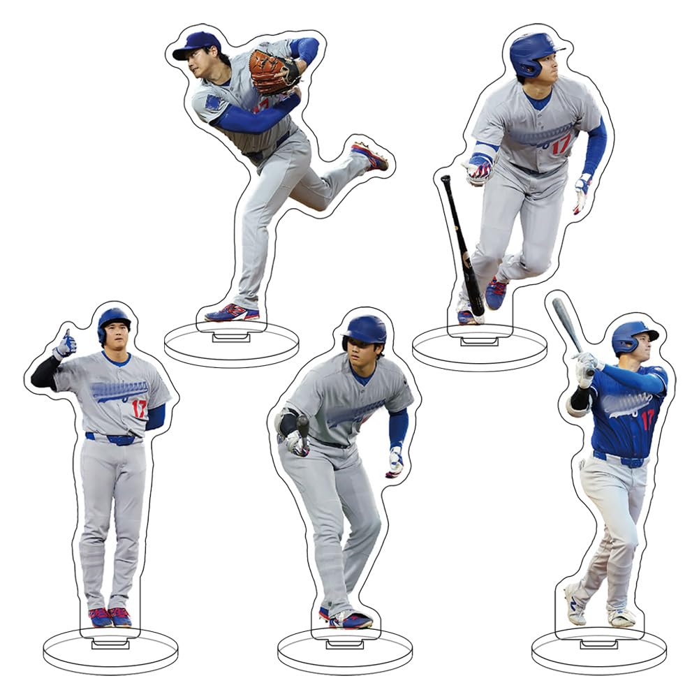 Shohei Ohtani Acrylic Stand 15cm 5-Piece Set Cheer Goods 2025 Baseball Commemorative Acrylic Stand with Base and Protective Film (5-Piece Set A)