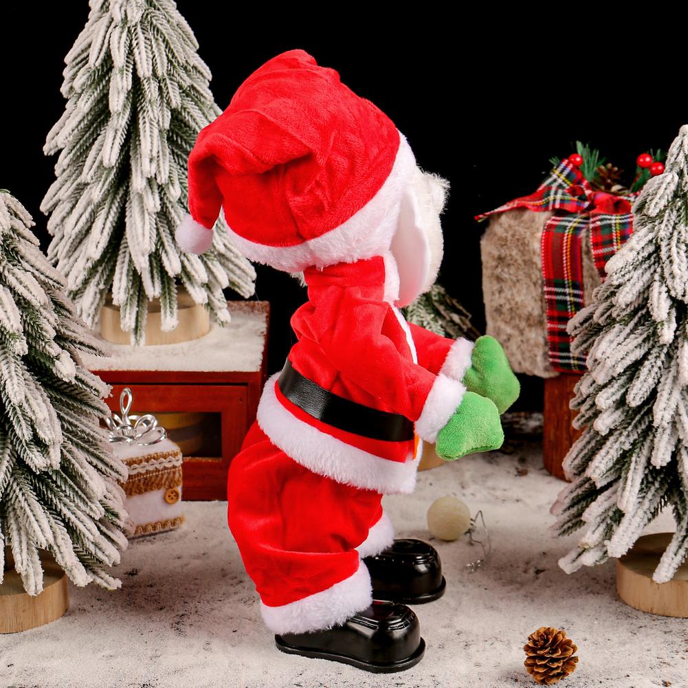 Electric Dancing Santa Claus Toy, Christmas Music Butt Shake Animated Figure, Unique Novelty Gift for Xmas Birthday Party Decor
