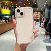 For iPhone 15 Clear Case Anti-Fall TPU+TPE+PC Hybrid Glitter Frame Phone Cover