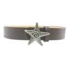 Youth Adult Belt Fashionable Star Conch Buckles Waist Belt Workwear Belt for Everyday Wear