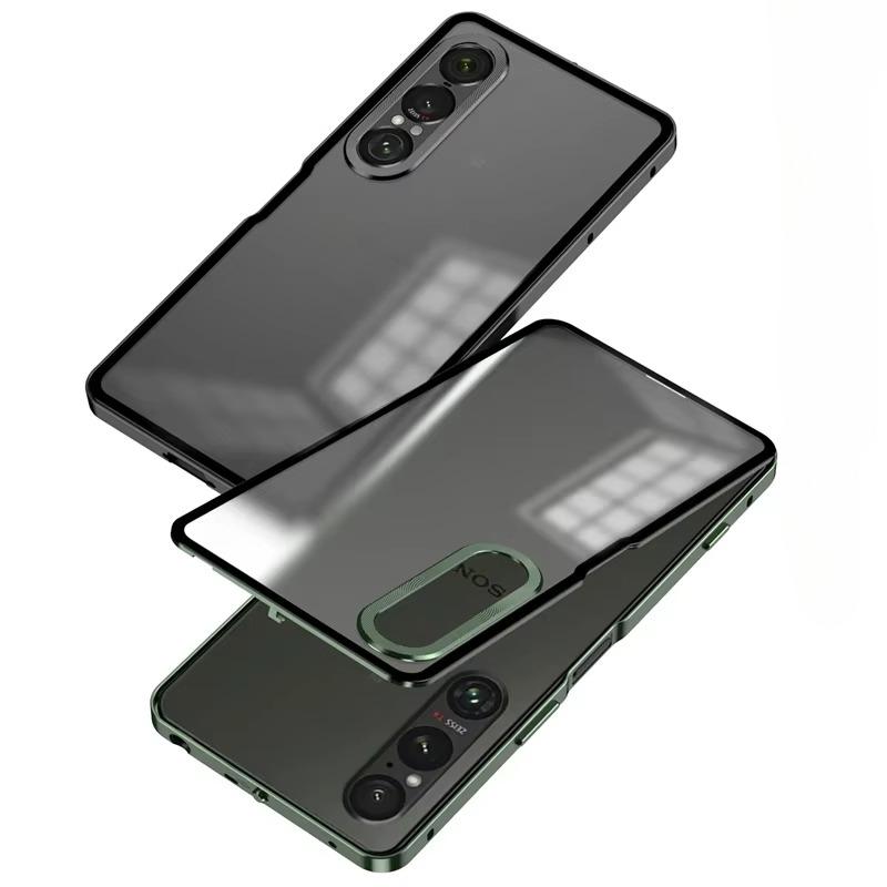 Alloy Metal Lens Protection Case For Sony Xperia 1 VII Transparent Tempered Glass Hard Shockproof Bumper For Xperia 1Vii 2025